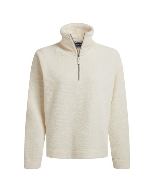 Craghoppers White Ladies Raya Half Zip Fleece Top (Sea Salt)