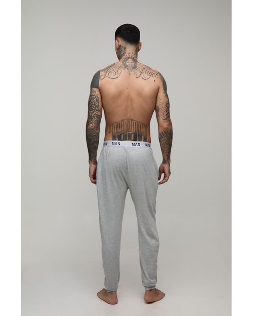 BoohooMAN Gray Tall Loungewear Cuffed Jogger for men