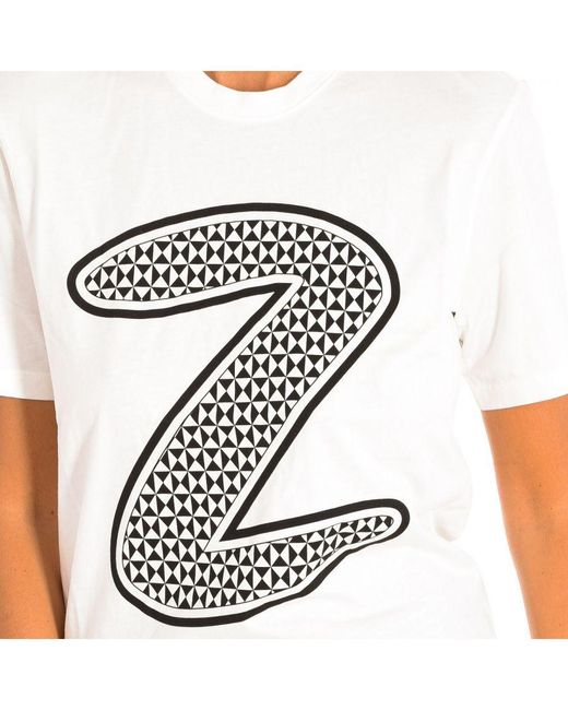 Zumba White Short-Sleeved Round Neck Sports T-Shirt Z2T00164