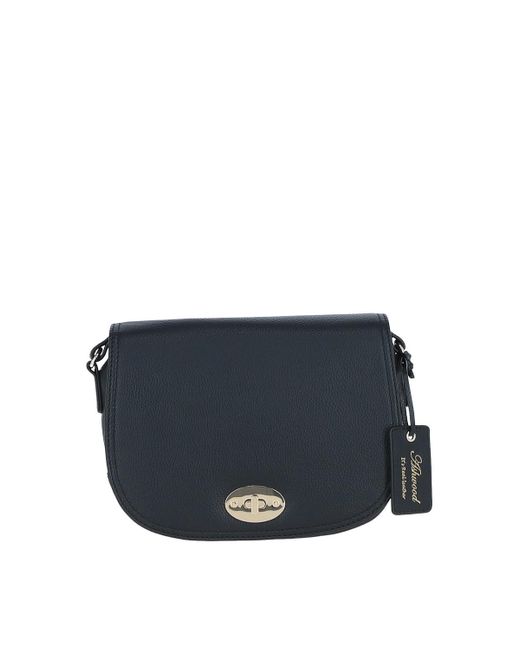 Ashwood Leather Blue 'Stellia' Real Crossbody Bag With Twist Lock