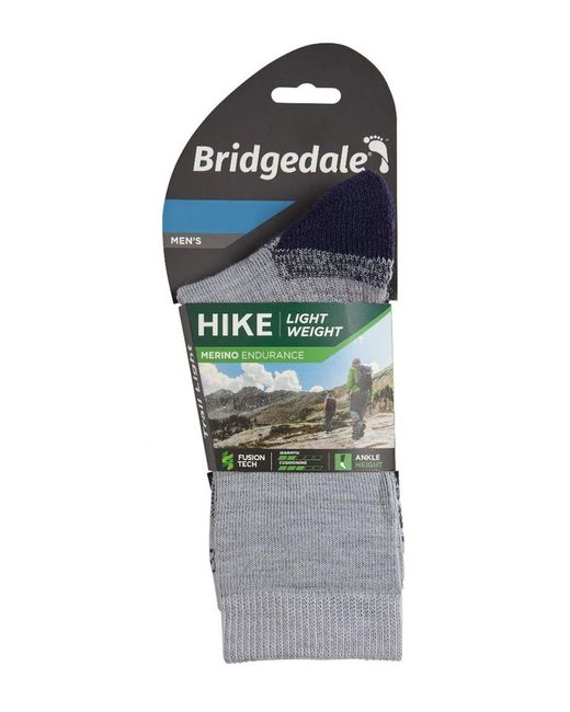 Bridgedale Gray Hiking Lightweight Merino Socks for men