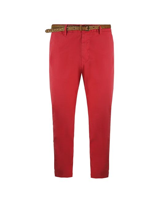 Scotch & Soda Red Stuart Chinos Cotton for men