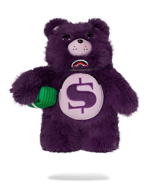 Sprayground Purple Fur Cray Purp Moneybear Backpack