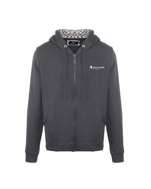 Aquascutum Gray Zpullover Hoody Swe for men