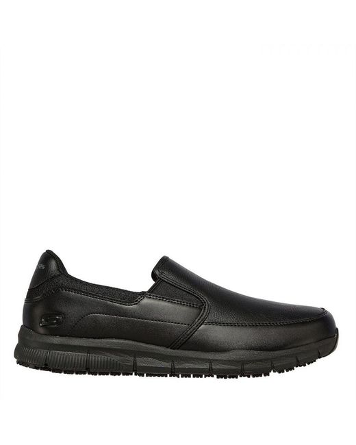 Skechers Black Gore Slip On Outsole Shoes for men