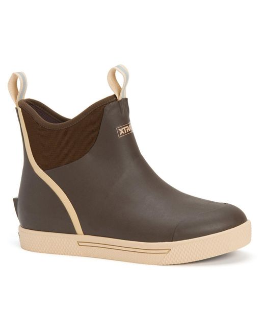 XtraTuf Brown Wheelhouse Rubber Wellington Boots for men