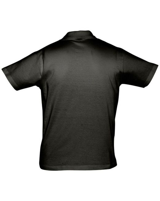 Sol's Black Prescott Jersey Short Sleeve Polo Shirt (Deep) Cotton for men