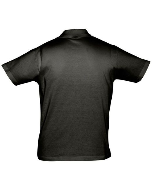 Sol's Prescott Jersey Poloshirt Met Korte Mouwen (diep Zwart) in het Black voor heren