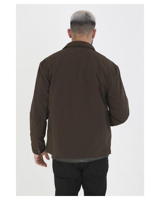 Brave Soul Brown 'Pearson' Lightweight Shacket for men