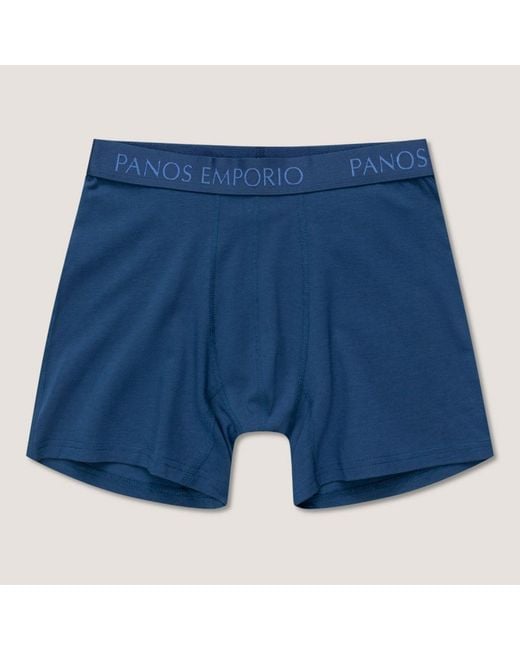 Panos Emporio Blue 10Pk Base Bamboo Boxer for men