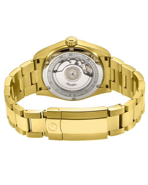 Gevril Metallic Automatic West Village 316L Stainless Steel Ipyg Case, Sunray Dial, Bracelet for men