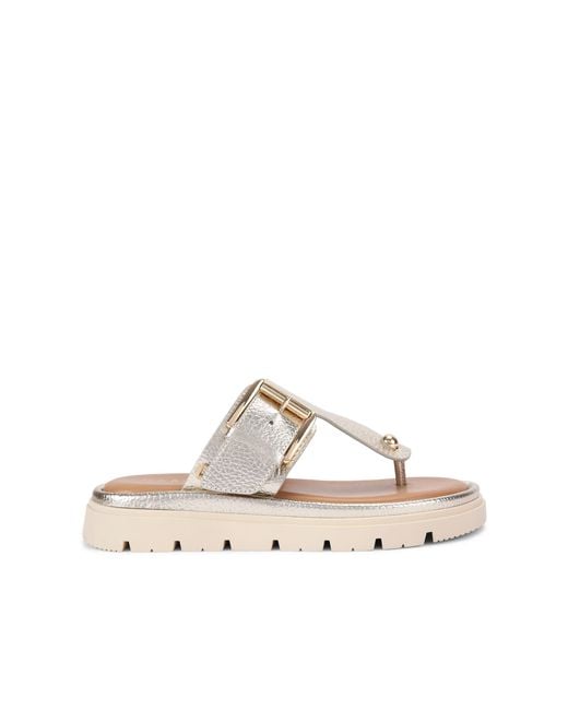 Carvela Kurt Geiger Natural Leather Pavilion T Bar Mule Mules