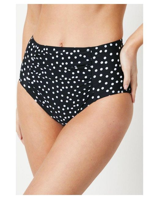 Gorgeous Gray Spot Mid Waist Bikini Pant