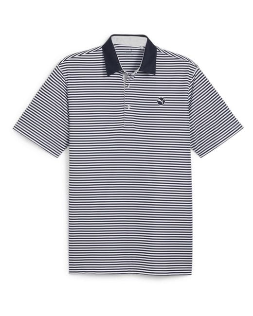 PUMA Blue Pure Stripe Polo Shirt for men