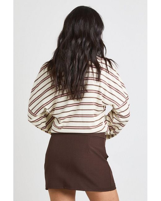Boohoo Brown Marl Pocket Detail Skort
