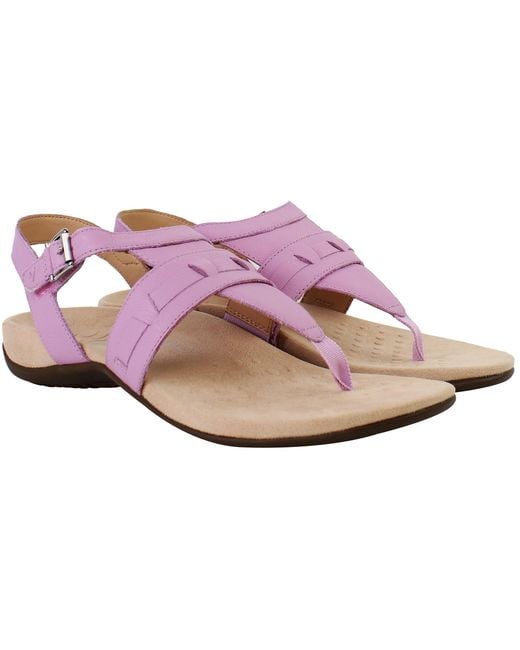 Vionic Pink Rest Lupe Sandals Leather