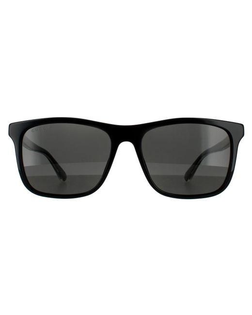 Gucci Black Rectangle Polarized Sunglasses for men