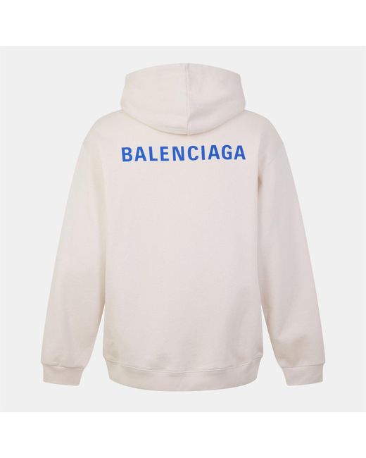 Balenciaga White Logo Hoodie for men