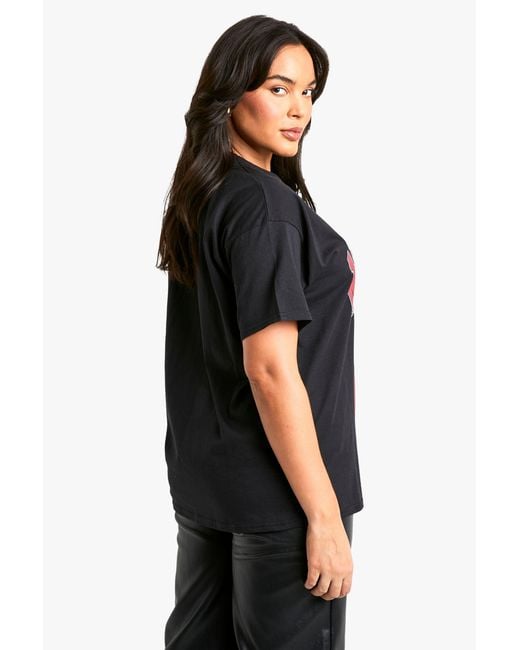 Boohoo Red Plus Michigan Cherry Oversized T-Shirt