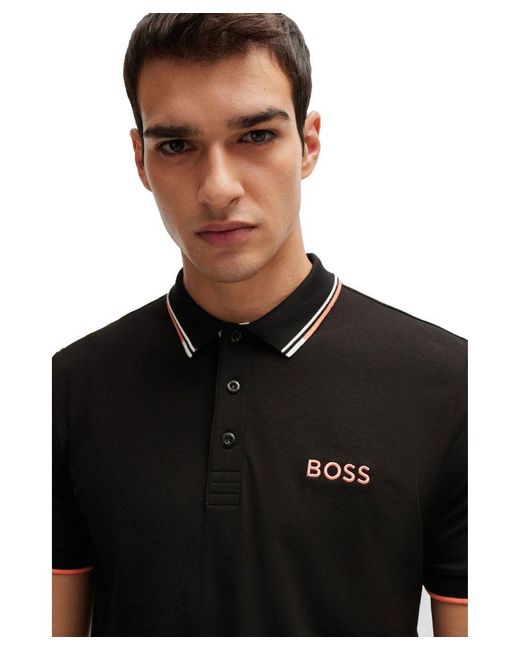 Boss Black Boss Paddy Pro Polo Shirt Charcoal for men