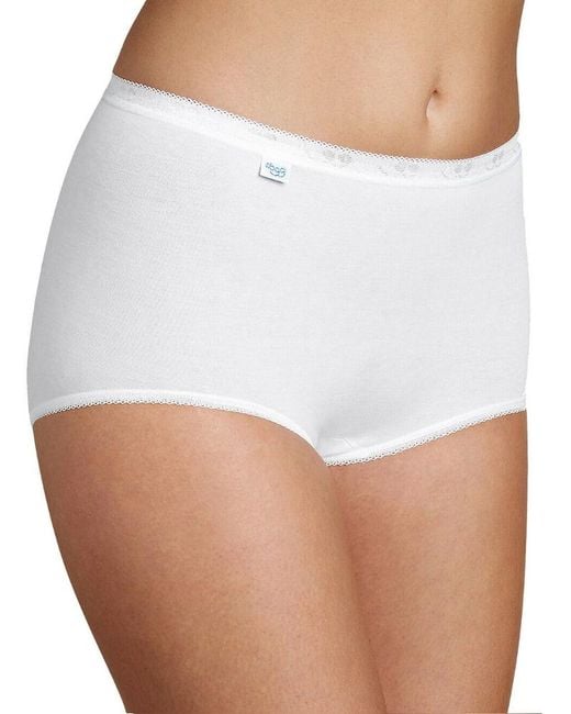 Sloggi White Basic+ Maxi Briefs 4 Pack
