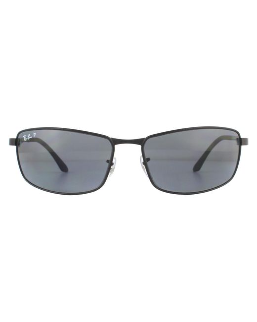 Ray-Ban Gray Wrap Gradient Polarized Sunglasses Metal for men