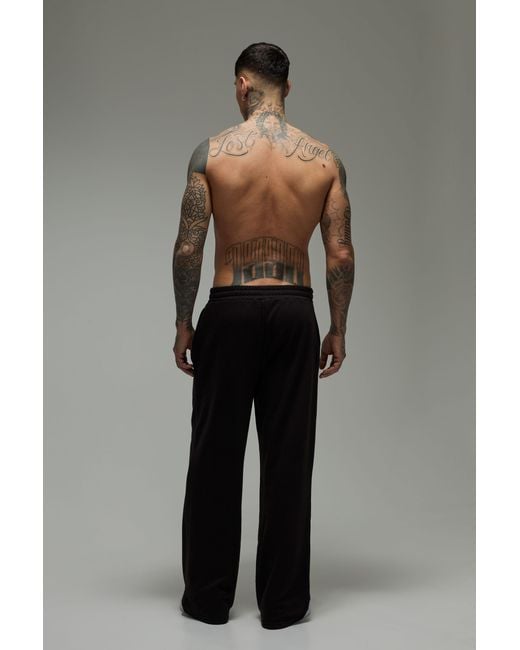 BoohooMAN Black Tall One More Rep Wide Leg Jogger for men
