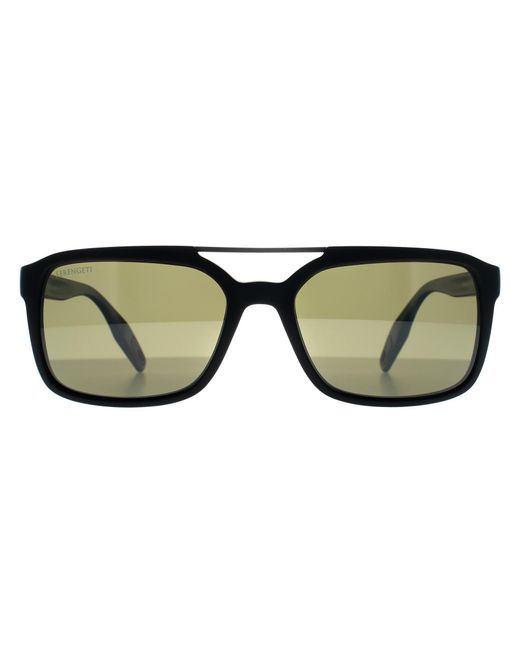 Serengeti Brown Rectangle Matte Mineral Polarized 555Nm Photochromic Renzo for men