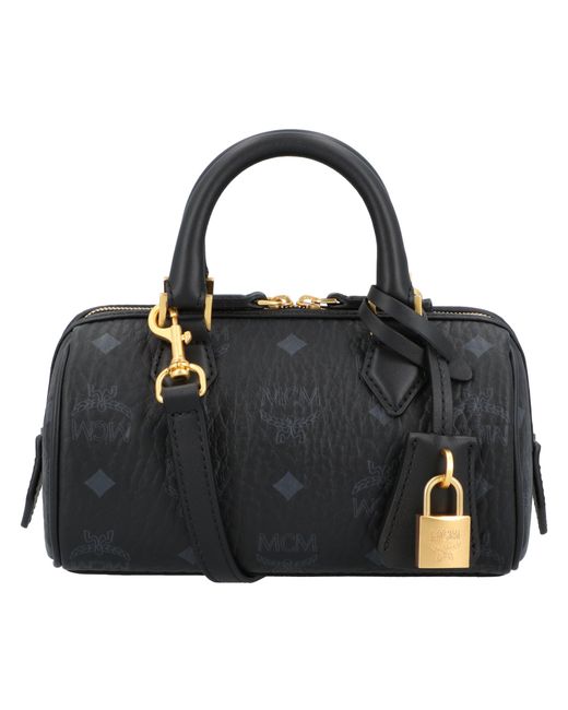 MCM Black 'Ella Boston Mini' Handtasche