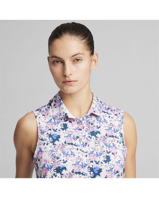 Puma pink golf shirt discount