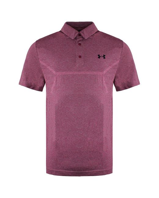 Under Armour Purple Collared Vanish Seamless Mapped Polo Shirt 1361144 683 Nylon for men