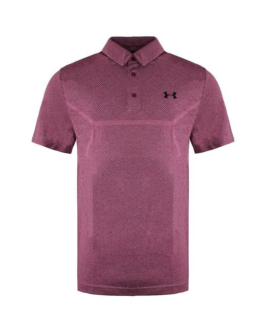 Under Armour Purple Collared Vanish Seamless Mapped Polo Shirt 1361144 683 Nylon for men