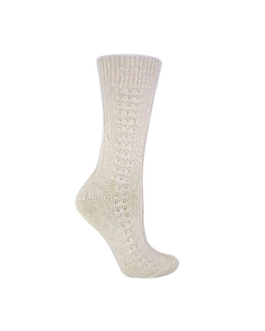 Sock Snob White 1 Pack Ladies Lightweight Soft Knitted 100% Pure Wool Bed Socks
