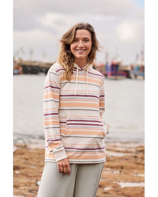 Mountain Warehouse Natural Lila' Beach Hoodie Drawcord Adjustable Hood Warm Cosy Pullover Cotton