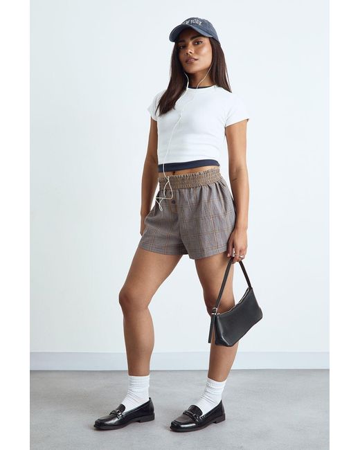 Boohoo White Basic Rib Short Sleeve Fitted Top