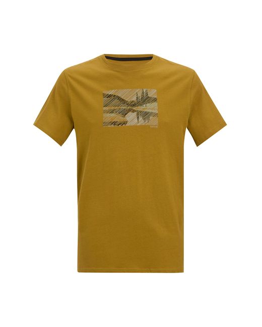 Regatta Yellow Breezed Landscape T-Shirt (Wood) Cotton for men