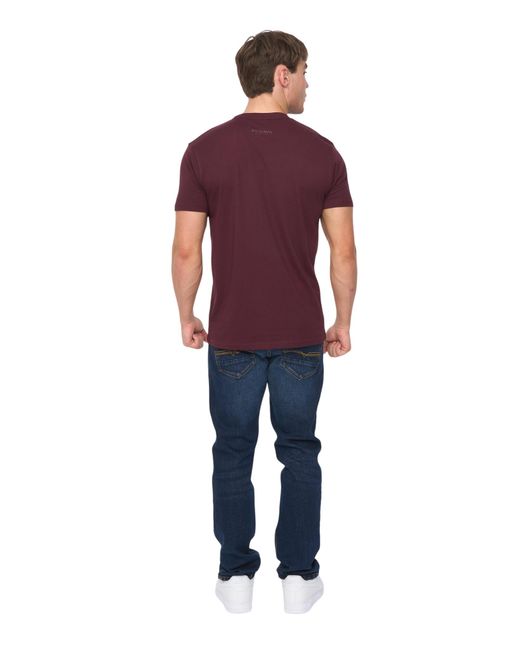 Crosshatch Red Adults T Shirt Demiwear Tee Soft Cotton Textile for men
