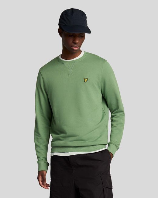 Lyle & Scott Green Crew Neck Sweatshirt for men
