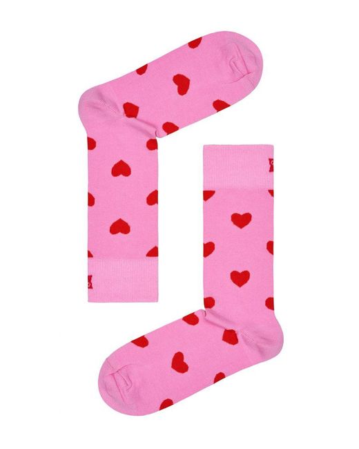 Happy Socks Pink Novelty Heart Design