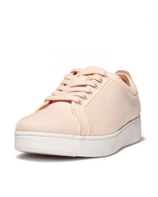 Fitflop Dames Fit Flop Rally Canvas Trainers In Rose in het Natural