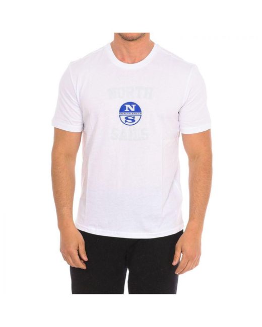 North Sails T-shirt Korte Mouw 9024000 Man in het White voor heren