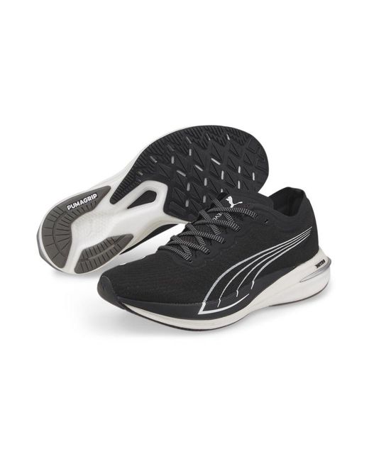 PUMA Black Deviate Nitro Running Shoes Trainers