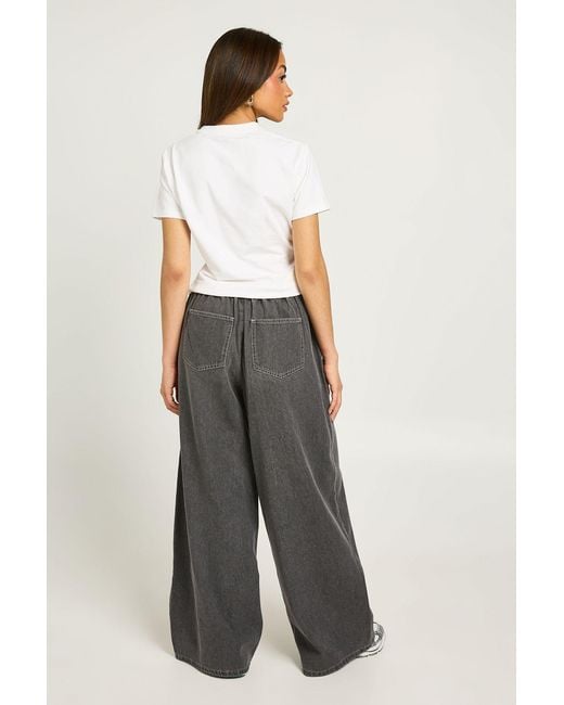 Boohoo Gray Supersoft Elasticated Waistband Jean