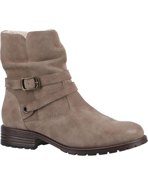 Hush Puppies Brown Piper Leather Boots