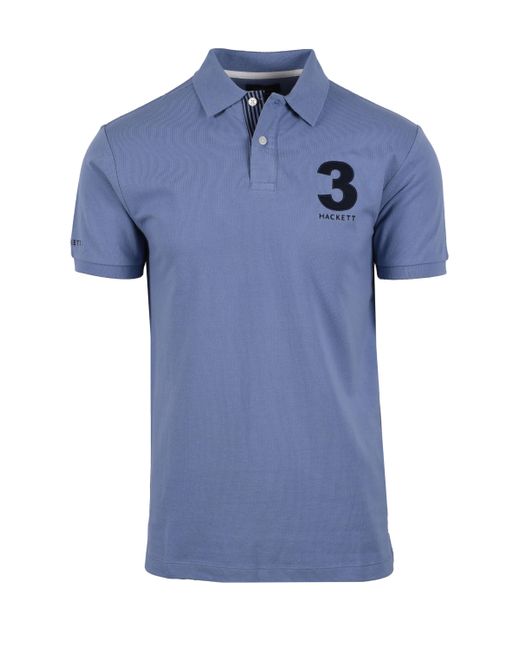 Hackett Blue Heritage Number Polo for men