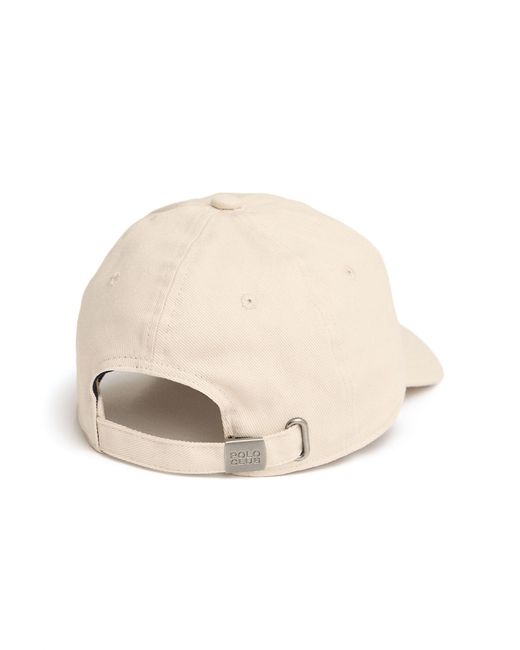 POLO CLUB Natural And Six-Panel Cap With Logo Cap1