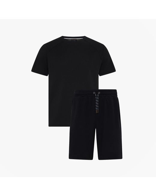 Ted Baker Black Waffle Loungewear Set for men
