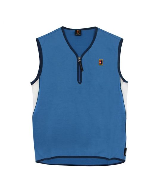 Nike Blue Vintage 1/4 Zip Vest Top for men