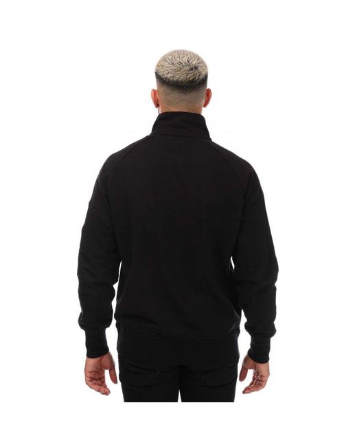 C P Company Diagonal Raised Sweatshirt Met Halve Rits In Zwart in het Black voor heren
