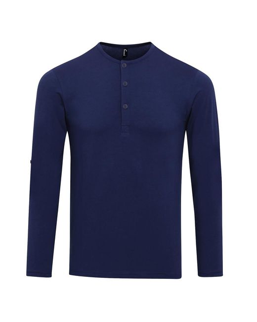PREMIER Blue Long John Roll Sleeve Tee